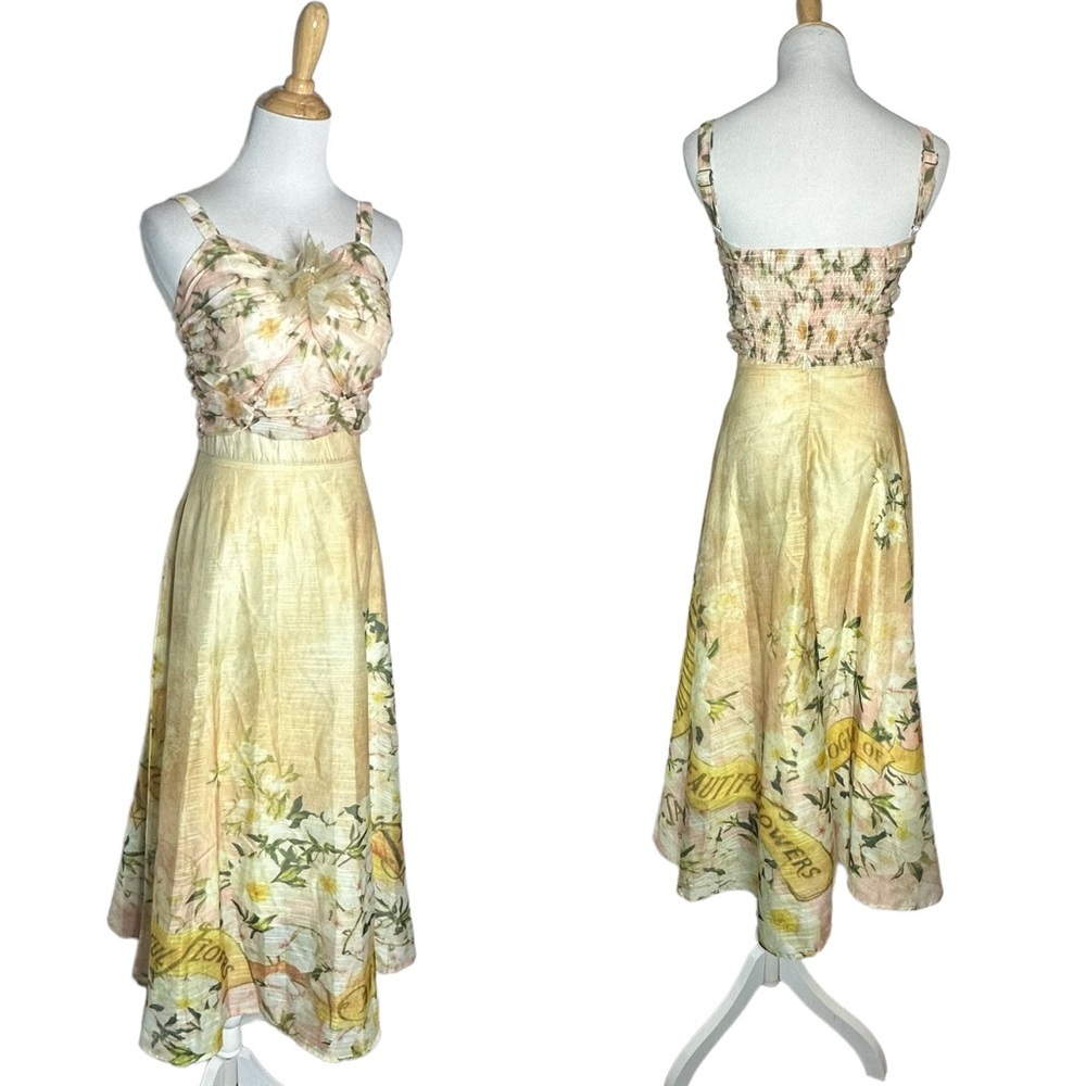 NWT Elegant Vintage Inspired Coastal Garden Floral CropTop/Maxi Skirt Set S - Picture 5 of 16